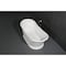 Aqua Eden 67.13 L, 29.5 W, Glossy White/Matte White, Solid Surface White Stone VRTDS673026 - alternate 2
